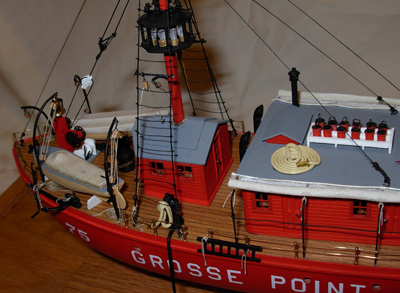 Detail Light ship vessel number 75 as the Grosse Point