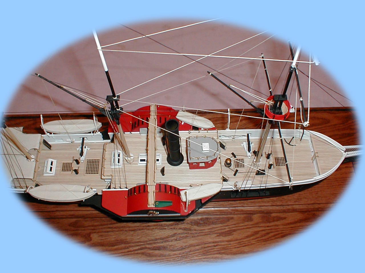 Detail view of the model